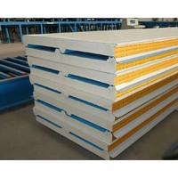 Toiture industrielle ignifuge en polyuréthane sandwich métallique 200mm/50mm pour immeuble de bureaux - Construction écologique insonorisante