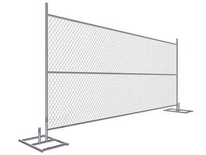 Clôture temporaire en treillis métallique galvanisé à chaud, amovible et portable, barrière autoportante pour la protection des chantiers de construction - Product Image 2