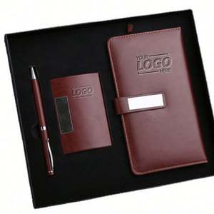 Set de Regalo de Cuaderno con Logotipo Personalizado - Diario de Tapa Blanda, Bolígrafo y Llavero - Regalos Corporativos Personalizados y Artículos Promocionales - Product Image 1
