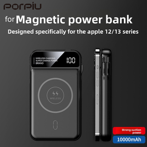 <span class=keywords><strong>Mini</strong></span> banco de energía portátil de 10000mAh USB para cargador inalámbrico magnético con pantalla Venta caliente de carga al aire libre para Apple - Product Image 2
