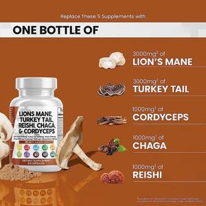 OEM capsule integratore a base di erbe per adulti organici muschio di mare Shilajit More (olio di semi neri Ashwagandha)-migliorare l'immunità 90 capsule - Product Image 4