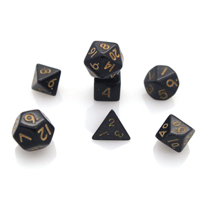 Vente en gros, Logo numérique acrylique personnalisé imprimé d4 d6 d20, Mini ensemble de dés <span class=keywords><strong>miniatures</strong></span>, jeu de donjons et Dragons, 10mm, 8mm, dés noirs - Product Image 6