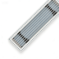 Grille de plafond décorative pour climatiseur, diffuseur linéaire en plastique à lames épaissies double couche pour entrepôt