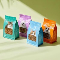 Sacs d'emballage pour aliments pour chiens et chats, en gros d'usine, personnalisés, 20 kg, résistants à l'humidité, en PE laminé Mylar, avec fermeture éclair, recyclables