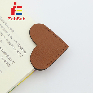 Heart Pu Blank Bookmarks Sublimation School Office Festival Custom Logo Pu Leather Laserable Sublimation Bookmarks