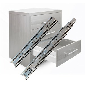 Deslizador de cajón de cocina para muebles, extensión completa de 36mm, estructura de rodamiento de bolas chapada en Zinc duradera, montaje lateral, capacidad de carga de 35kg - Product Image 1