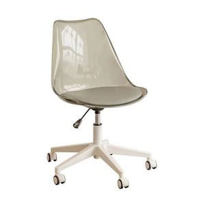 Silla de tocador <span class=keywords><strong>Eames</strong></span> de acrílico transparente, ajustable en altura, con respaldo giratorio, para dormitorio, tocador, oficina, transmisión en vivo - Product Image 4