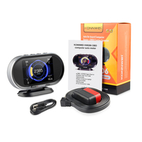 KONNWEI KW206 OBD2 мобильный телефон на борту, тампилан, цифровой Pemindai Otomatis Pengukur Air Konsumsi
