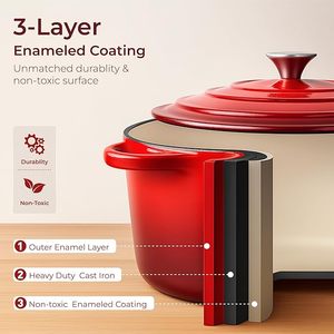 Geling thời trang mới hiện đại màu đỏ không độc hại nồi đồ dùng nhà bếp Cookware <span class=keywords><strong>sets</strong></span> Nhà cung cấp nhà máy không dính thép không gỉ nấu ăn nồi Set - Product Image 5