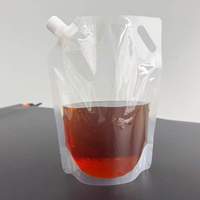 Sac à boisson réutilisable en PP transparent et durable, avec poignée Flexiloop, pour jus liquide, 100ml/150ml/200ml/300ml, emballage pour boissons