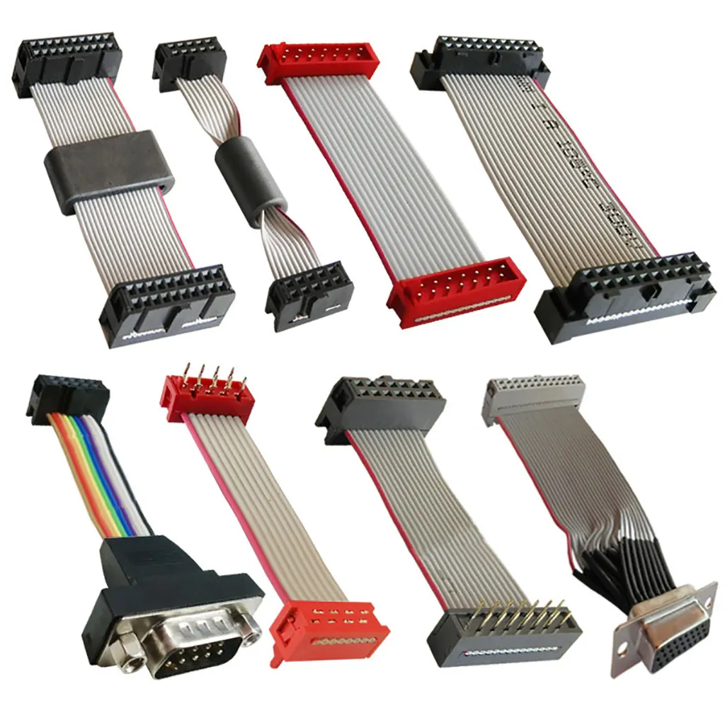 Kunden spezifisches flexibles Flach band kabel 2 3 4 5 6 7 8 9 10 12 13 14 15 16 18 20 24 30 40 Pin Idc-Kabel