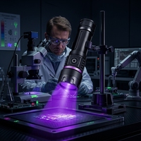 Lampe torche UV professionnelle à lumière noire 365nm 395nm, torche en aluminium à 4 LED pour la détection d'urine d'animaux et de billets