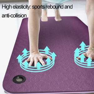 Tapete de Yoga Pilates de <span class=keywords><strong>TPE</strong></span> Antideslizante de Doble Cara, Ecológico, de 6 mm de Grosor, con Orificios para Colgar, Tapete Deportivo para Fitness - Product Image 2