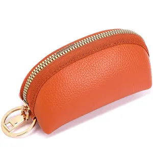 New Style Mini Round Large Capacity Fashion Genuine Leather Key Holder Bag
