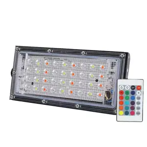 AC110V220V屋外セキュリティガーデンランプ景観照明LEDスポットライトIP65色変更フラッドライト50wrgb LEDフラッドライト