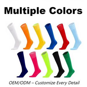 Bulk Custom Embroidery Print Logo Professional Football Team <b>Socks</b> Wholesale <b>Polyester</b>/Cotton Anti-Slip Grip Performance <b>Socks</b> - Product Image 2