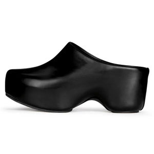 कस्टम महिलाओं के लिए बंद पैर की अंगुली वाले आधे फर के चप्पल, बड़े आकार के नुकीले पैर की अंगुली के मोटे तलवे, आरामदायक काले मोज़री और खच्चर के जूते महिलाओं के लिए - Product Image 1