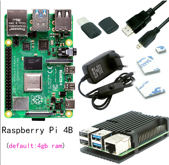 Original Raspberry Pi 4 Model B 2GB 4GB 8GB Kit with case Charger