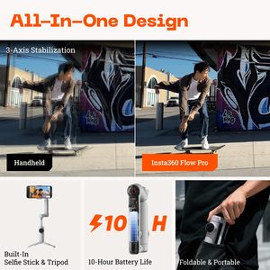 <span class=keywords><strong>Stabilisateur</strong></span> de cardan Insta360 Flow Pro AI pour smartphones, prise en charge <span class=keywords><strong>Apple</strong></span> DockKit, suivi panoramique infini 360, suivi de l'IA - Product Image 4