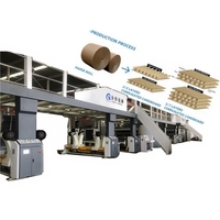 Línea de Producción de Cartón Corrugado Totalmente Automática de 3/5/7 Capas, Máquina para Fabricar Cajas con Motor PLC