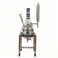Cuve de réaction à double paroi en acier inoxydable de 10 L personnalisée avec moteur pour la recherche chimique en laboratoire