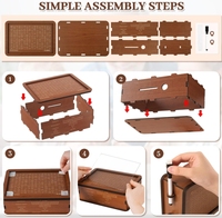 Tirelire Boîte à Économies en Bois Personnalisée de Haute Qualité avec Stylo pour Adultes et Enfants