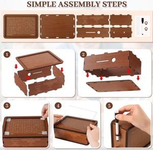 High Quality Custom Wooden Piggy Bank Money <strong>Saving</strong> <strong>Box</strong> with Pen for Adults and Kids - Product Image 5