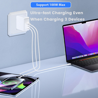 Chargeur multi-ports GaN 65W TKT en gros, prise UK, PD 3.0 QC 4.0, charge rapide pour iPhone, adaptateur secteur pour ordinateur portable, fournisseur ODM