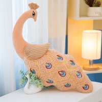 Peluche d'oiseau et de paon personnalisé OEM, jouet doux de décoration en peluche, oreiller, cadeaux pour enfants, 50 pièces