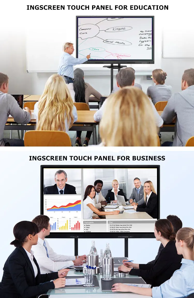INGSCREEN Conference Teaching Touch All-in-one Machine 20 Points LCD 55 Inch Led Tv Panel 55 Inch Led Panel