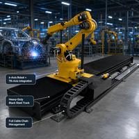 Rail de guidage robuste pour robot à 7 axes, moteur de commande PLC 2kW 220V/380V, compatible KUKA FANUC YASKAWA UR Borunte Robot