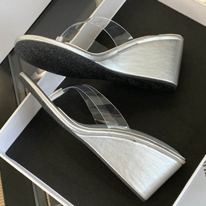Sandales décontractées pour femmes à imprimé léopard, à bout ouvert, pour les fêtes, talons hauts sexy avec semelle extérieure en TPU, tendance mode printemps-été - Product Image 6
