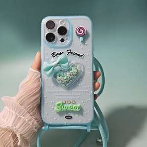 Nieuwe Flow <span class=keywords><strong>Heart</strong></span> Love Tie Bow Telefoon Case Geschikt Voor Iphone 16, 15, 14 Pro Max Telefoon Case - Product Image 5