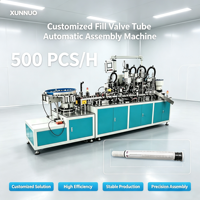 Équipement d'assemblage automatique de tuyaux de remplissage personnalisés XUNNUO, moteur à entraînement PLC Delta, capacité de 500 pièces par heure, certifié CE