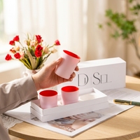 Venta Caliente: Frascos de Velas Mate de Lujo con Tapa, Decorativos para el Hogar, Portavelas Navideños Coloridos para Hacer Velas