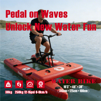 Vélo aquatique à pédales monoplace flottant et stable avec pont antidérapant en EVA – Vélo de mer haut de gamme pour divertissement aquatique