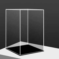 Boîte de présentation en acrylique transparente personnalisée avec base, boîte de comptoir à assembler, protection anti-poussière, boîte de présentation