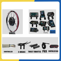 Kit de conversion de moteur de moyeu de vélo électrique Mtx 72V 3000W-12000W avec écran LCD et batterie au lithium 72V 30Ah