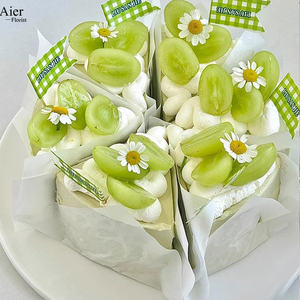 Aierflorist Cake Cut Oil Paper <strong>Basque</strong> 4/6/8" Tiramisu Divider Paper Baking Dessert Oil Proof Matt Lamination Embossing Folders - Product Image 5