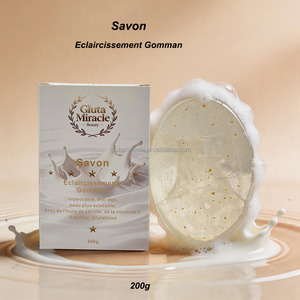 Jabón Exfoliante e Iluminador Antienvejecimiento, Reduce la Melanina, Elimina el Olor Corporal, Vitamina C, Colágeno, Glutatión, Marca Privada - Product Image 4