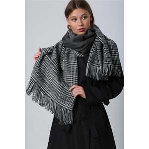 ผ้าพันคอลายสก็อตสีแอนทราไซต์ รุ่น SAL1212 ดีไซน์ทันสมัยเพื่อความสบายและอบอุ่น ผ้าพันคอและผ้าคลุมไหล่สไตล์ชาติพันธุ์ - Product Image 2