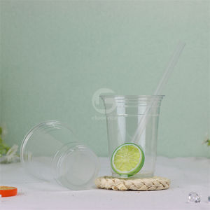 Gobelet à boisson portable en PET à paroi simple avec logo personnalisable - Product Image 5