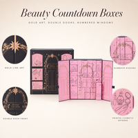 Boîte de calendrier de l'Avent vide, boîte cadeau de Noël avec 24 portes, fermeture magnétique, emballage cosmétique, logo personnalisé