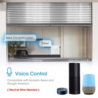 Interrupteur intelligent pour rideaux, volets et garage, compatible avec l'application TUYA, Alexa, contrôle vocal, automatisation de la maison intelligente, WiFi, Zigbee, tactile