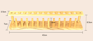 Support de <span class=keywords><strong>tube</strong></span> <span class=keywords><strong>à</strong></span> <span class=keywords><strong>essai</strong></span> <span class=keywords><strong>en</strong></span> <span class=keywords><strong>bois</strong></span> <span class=keywords><strong>à</strong></span> 6 trous - Product Image 5