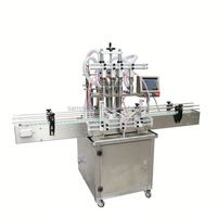 Machine de remplissage automatique à 4 têtes pour eau, jus, huile, shampoing, gel douche