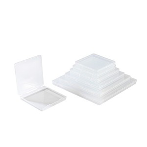 Boîte de rangement transparente en PP avec couvercle rabattable, organisateur de bureau pour bijoux, papeterie et articles divers - Product Image 5