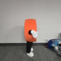 Costumes de mascotte professionnels personnalisés Orange Record pour adultes - Matériel en peluche pour usage en maison d'édition