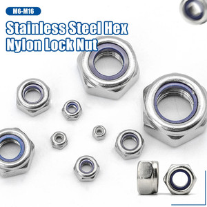Écrou autobloquant hexagonal galvanisé à insert en nylon, prix d'usine en gros, diverses tailles métriques standard M3-M12 - Product Image 3