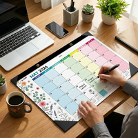 Calendrier mural mensuel grand format 202606-202712 avec couverture en PVC transparent pour promotion horlogère, vente en gros